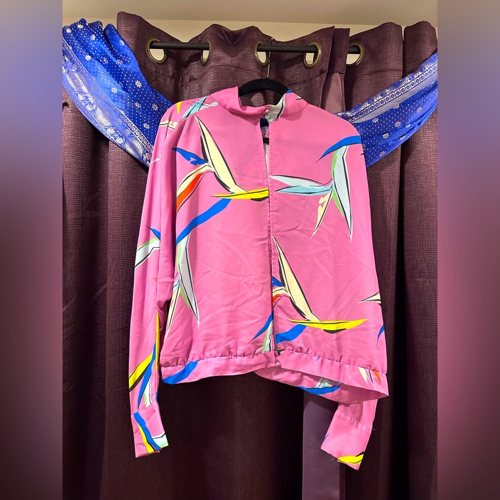 ASOS CURVE Batwing Top in Birds of Paradise Print - Multi / US 20 - Picture 2 of 5